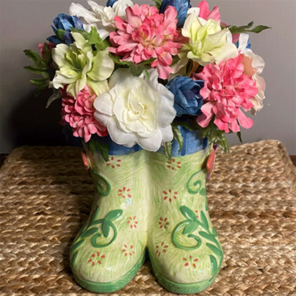 Rainboots Spring Floral Arrangement